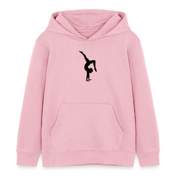 Turnerin Kunstturnen Bodenturnen - Kinder Organic Hoodie Mini Cruiser von Stanley/Stella - Hellrosa - Vorne - AI Model Kid Female (0cm)