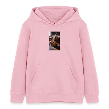 Akustische Gitarre - Kinder Organic Hoodie Mini Cruiser von Stanley/Stella - Hellrosa - Vorne - AI Model Kid Female (0cm)