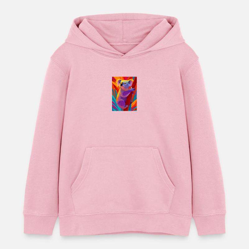 Koala - Sweat à capuche enfant bio Stanley/Stella - rose pâle