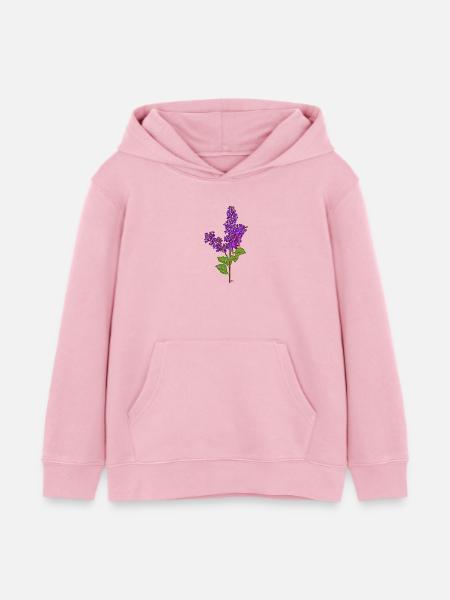 Lila Flieder - Kinder Organic Hoodie Mini Cruiser von Stanley/Stella - Hellrosa