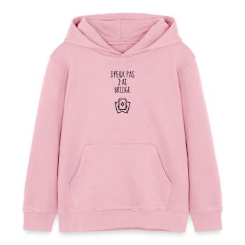 Bridge Card game Kartenspiel Jeu de cartes - Kids Organic Hoodie by Stanley/Stella - cotton pink - Front - AI Model Kid Female (0cm)