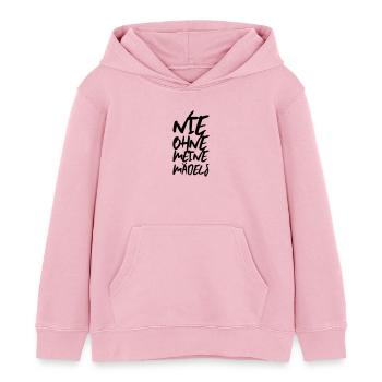 nie ohne meine maedels - Kinder Organic Hoodie Mini Cruiser von Stanley/Stella - Hellrosa - Vorne - AI Model Kid Female (0cm)