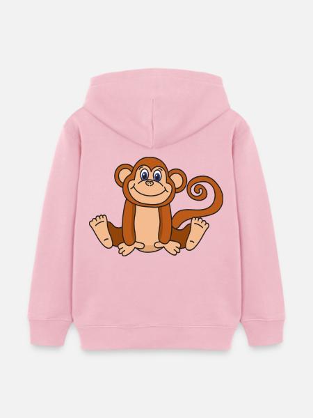 Affe - Kinder Organic Hoodie Mini Cruiser von Stanley/Stella - Hellrosa