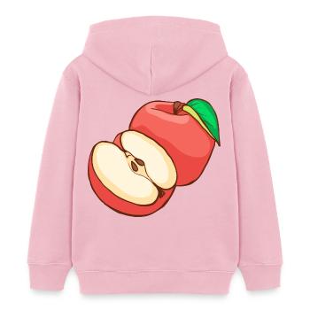 Red apple apples fruit fruit fruit fruit - Kids Organic Hoodie by Stanley/Stella - cotton pink - Back - AI Model Kid Female (0cm)
