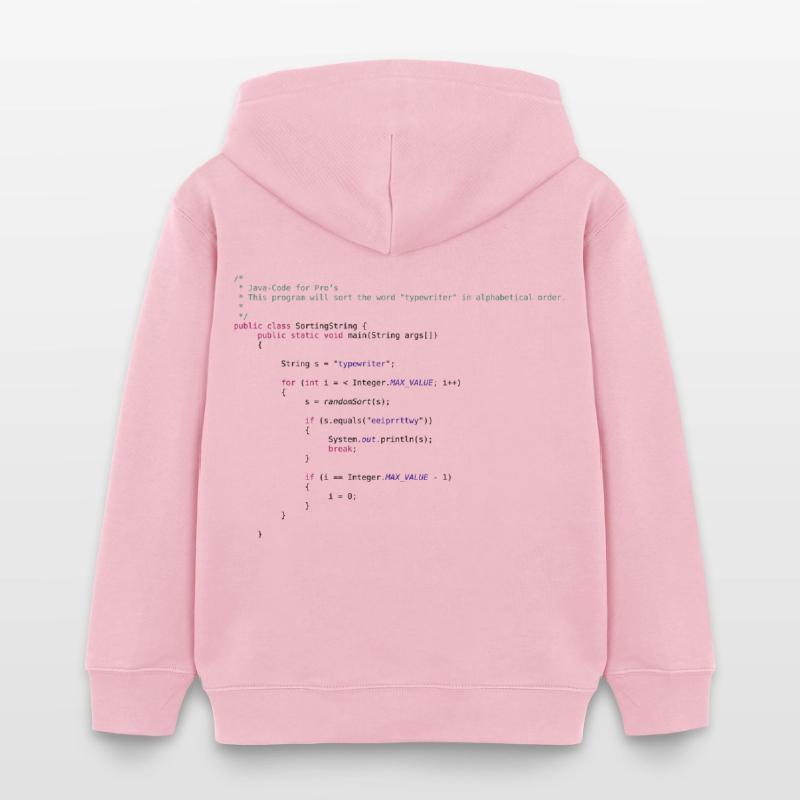 code Java drôle pour trier Sweat à capuche enfant bio Stanley/Stella