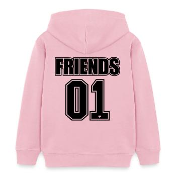 Beste Freunde für immer / Freunde Geschenk 2 - Kinder Organic Hoodie Mini Cruiser von Stanley/Stella - Hellrosa - Hinten - AI Model Kid Female (0cm)