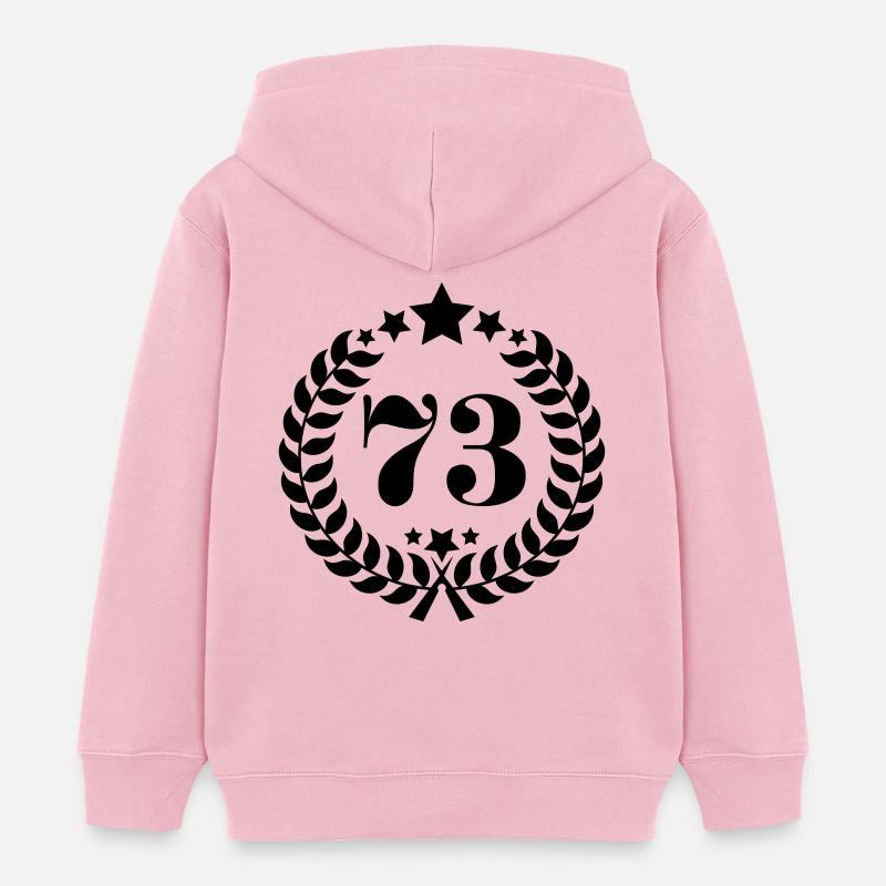 73. couronne d'anniversaire - anniversaire Couronne - Sweat à capuche enfant bio Stanley/Stella - rose pâle