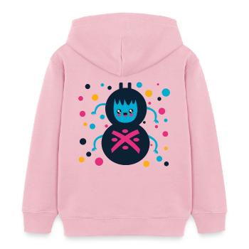 mignon araignée, cadeau, arachnide - Sweat à capuche enfant bio Stanley/Stella - rose pâle - Dos - AI Model Kid Female (0cm)