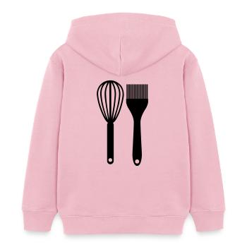 Backen - Kinder Organic Hoodie Mini Cruiser von Stanley/Stella - Hellrosa - Hinten - AI Model Kid Female (0cm)