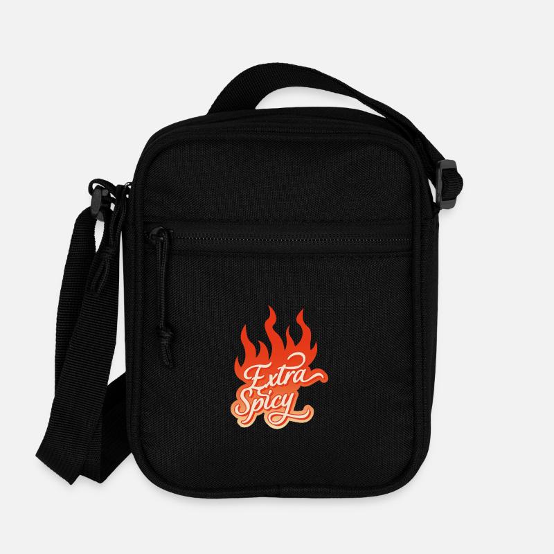 Extra picante – Tipografía ardiente - 
Bandolera - negro