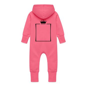 rahmen krone - Baby Bio Sweat Overall mit Kapuze - Fuchsia - Hinten