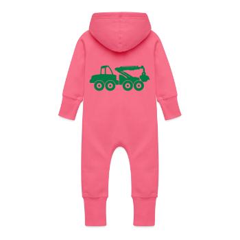 Tronçonneuse de grumes icon moto. Bûcheron - Grenouillère à capuche bio en molleton Bébé - fuchsia - Dos