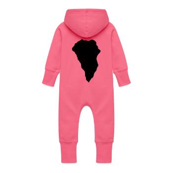 La Palma - Grenouillère à capuche bio en molleton Bébé - fuchsia - Dos