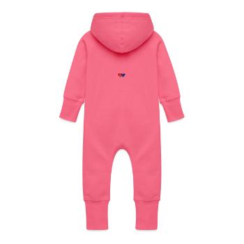 Montenegro Neuseeland Flagge - Baby Bio Sweat Overall mit Kapuze - Fuchsia - Hinten