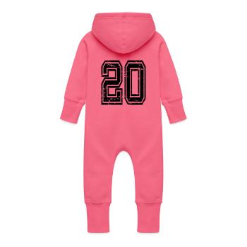 20 Denizli used look - Baby Bio Sweat Overall mit Kapuze - Fuchsia - Hinten