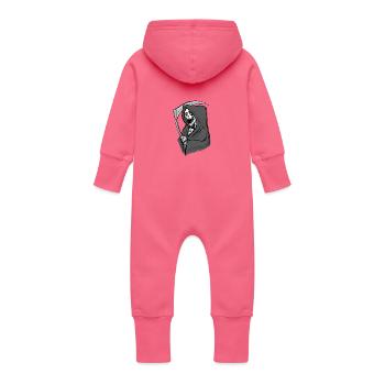 Illustration de la mort – Art sombre avec faux - Grenouillère à capuche bio en molleton Bébé - fuchsia - Dos