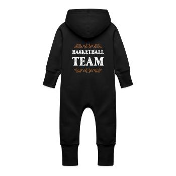 Équipe de basket-ball - Grenouillère à capuche bio en molleton Bébé - vanille - Dos
