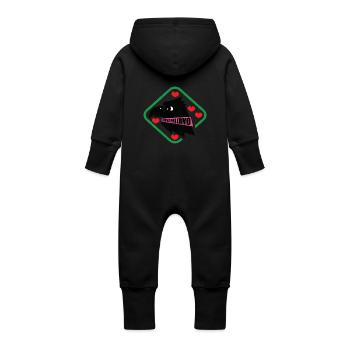 Vêtements Force Palerme - Grenouillère à capuche bio en molleton Bébé - vanille - Dos