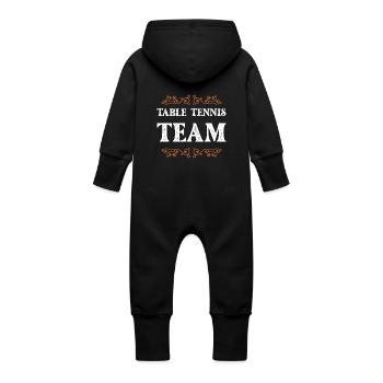 Table Tennis Team - Baby Bio Sweat Overall mit Kapuze - Vanille-Milchshake - Hinten