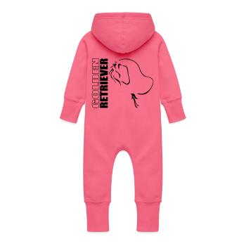 GOLDEN RETRIEVER PROFIL - Baby Bio Sweat Overall mit Kapuze - Fuchsia - Hinten