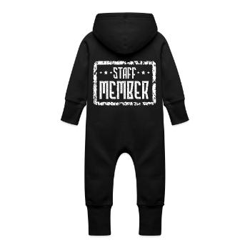 Cœur de membre du personnel - Grenouillère à capuche bio en molleton Bébé - vanille - Dos