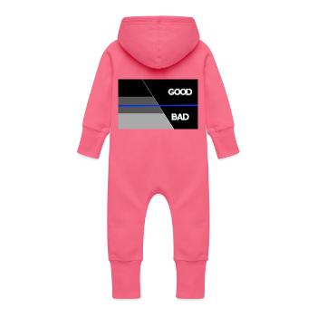 Shadow blueline good bad - Baby Bio Sweat Overall mit Kapuze - Fuchsia - Hinten