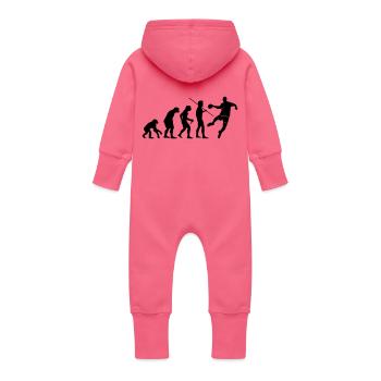 Handball Evolution - Baby Bio Sweat Overall mit Kapuze - Fuchsia - Hinten