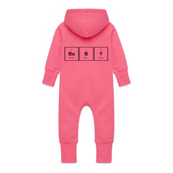 Periodic Baby - Baby Bio Sweat Overall mit Kapuze - Fuchsia - Hinten