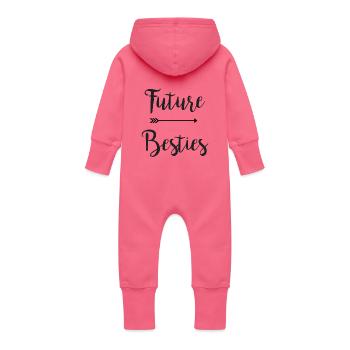 Future Besties- Partie 2 - Grenouillère à capuche bio en molleton Bébé - fuchsia - Dos