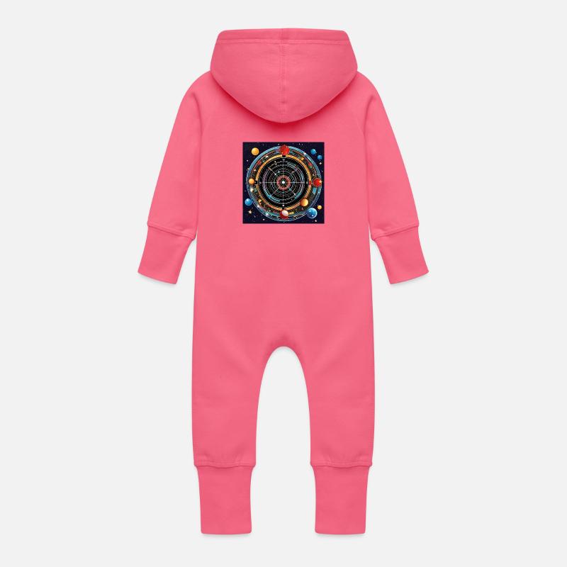 Précision planétaire - Jeu de fléchettes Galaxy - Grenouillère à capuche bio en molleton Bébé - fuchsia