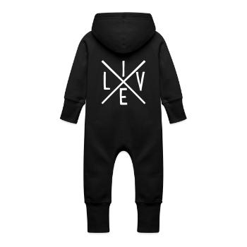Leben - Baby Bio Sweat Overall mit Kapuze - Vanille-Milchshake - Hinten
