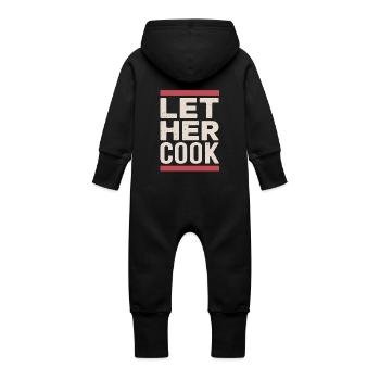 Let Her Cook Statement Design pour les cuisinières - Grenouillère à capuche bio en molleton Bébé - vanille - Dos