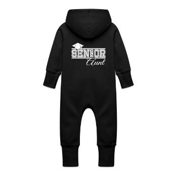 Senior 2023 Tante fière de diplômé - Grenouillère à capuche bio en molleton Bébé - vanille - Dos