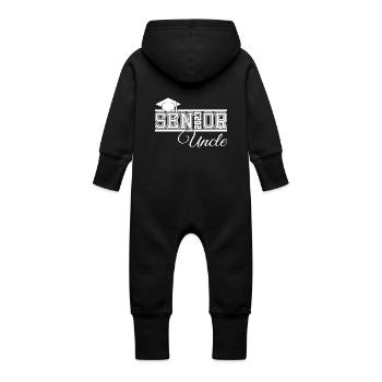Senior 2023 Oncle Fier Oncle de Diplômé - Grenouillère à capuche bio en molleton Bébé - vanille - Dos