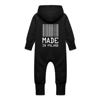 Fabriqué en Pologne - Pologne - Pologne - Code-barres - Dash - Grenouillère à capuche bio en molleton Bébé - vanille - Dos