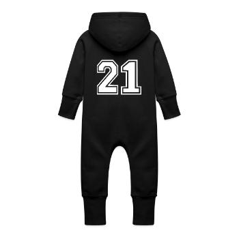 21 - Grenouillère à capuche bio en molleton Bébé - vanille - Dos