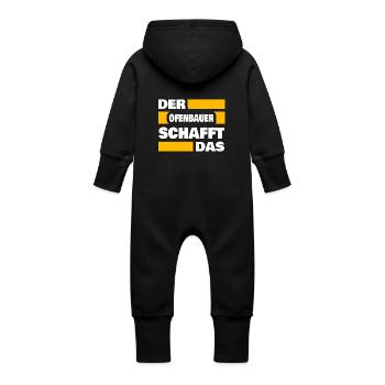 Stove builder - Baby Organic Sweat Overalls With Hood - vanilla - Back