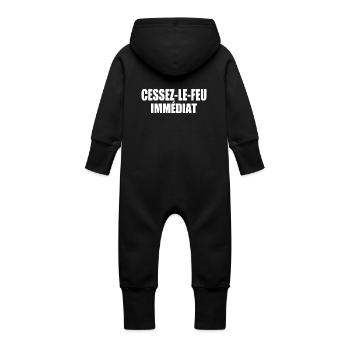 cessez-le-feu immédiat - Grenouillère à capuche bio en molleton Bébé - vanille - Dos