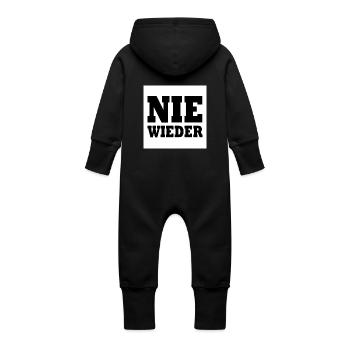 Nie wieder - Baby Bio Sweat Overall mit Kapuze - Vanille-Milchshake - Hinten