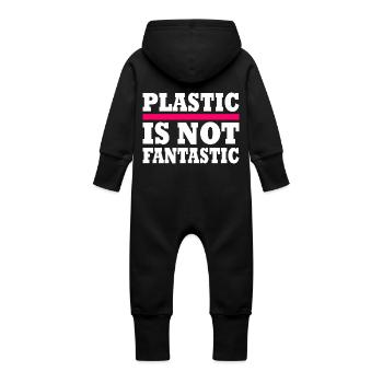 Plastic is not fantastic - Baby Bio Sweat Overall mit Kapuze - Vanille-Milchshake - Hinten