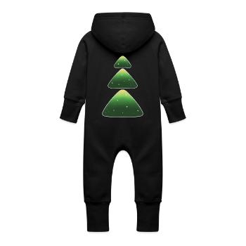 arbre - Grenouillère à capuche bio en molleton Bébé - vanille - Dos