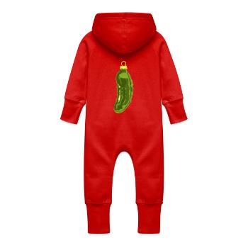 Boule de Noël « Concombre aigre » - Grenouillère à capuche bio en molleton Bébé - rouge - Dos
