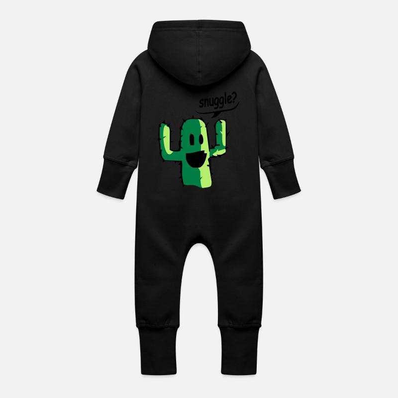 snuggle - Grenouillère à capuche bio en molleton Bébé - noir