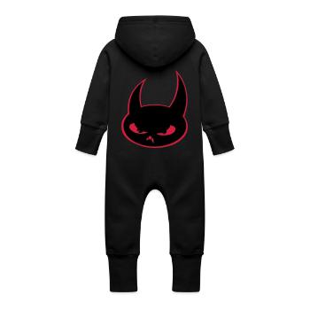 Teufel - Baby Bio Sweat Overall mit Kapuze - Schwarz - Hinten