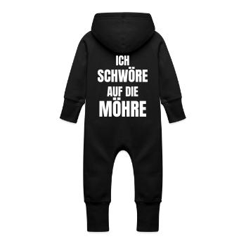 I swear by the carrot. - Baby Organic Sweat Overalls With Hood - vanilla - Back