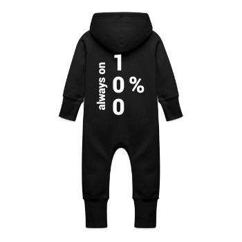 Zéro ou héros - Grenouillère à capuche bio en molleton Bébé - vanille - Dos