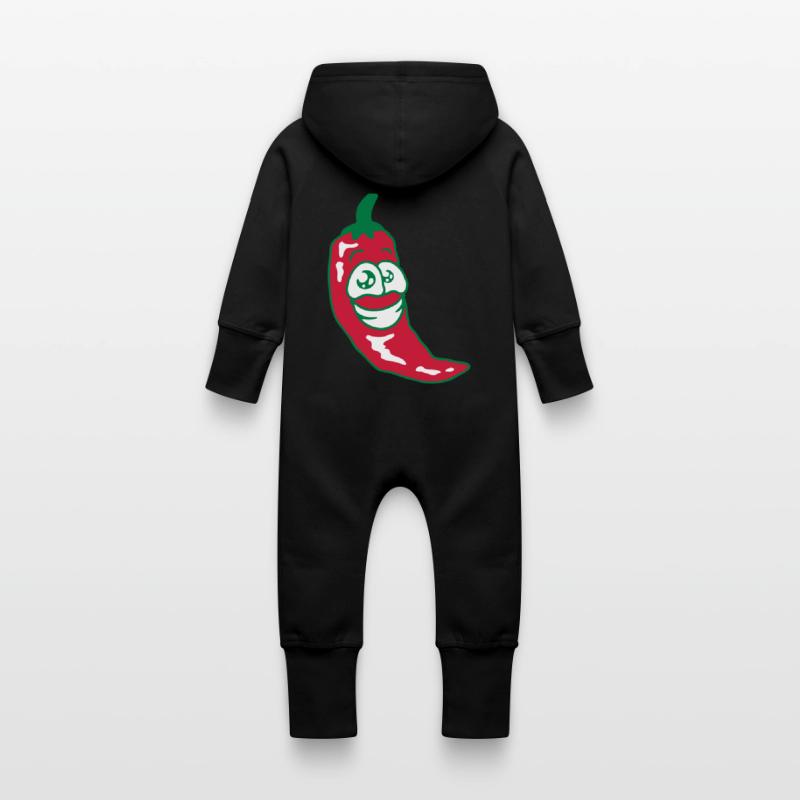 Cheerful Chilli Baby Organic Sweat Overalls With Hood