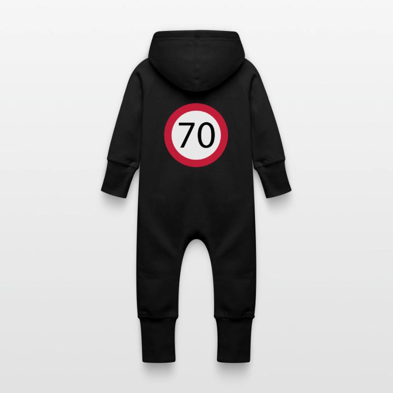 70 Baby Organic Sweat Overalls With Hood