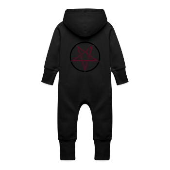 pentacle - Grenouillère à capuche bio en molleton Bébé - noir - Dos