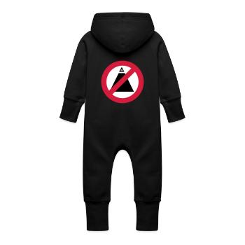 No-Illuminati - Grenouillère à capuche bio en molleton Bébé - noir - Dos